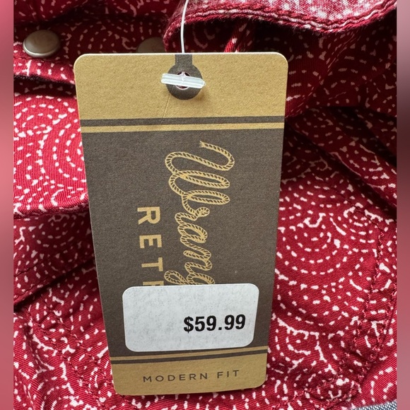 Wrangler Retro Premium Modern-Fit
Long-Sleeve Shirt for Men Snap Sz S NWT Red - Picture 11 of 15